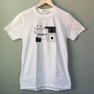 PoshFest 2020 Women’s Tee Shirt White and Black Small